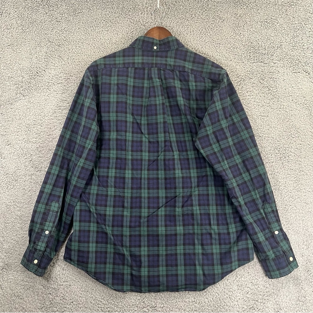 Ralph Lauren Button Shirt Long Sleeves Blue Green Men Size Large - Picture 2 of 6